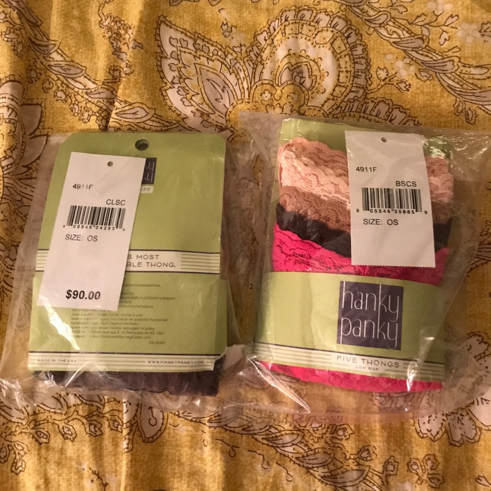 Hanky Panky 0S/low rise NWT Thong bundle